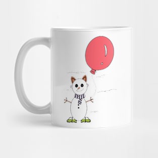 Cute snowman design ballon Mug